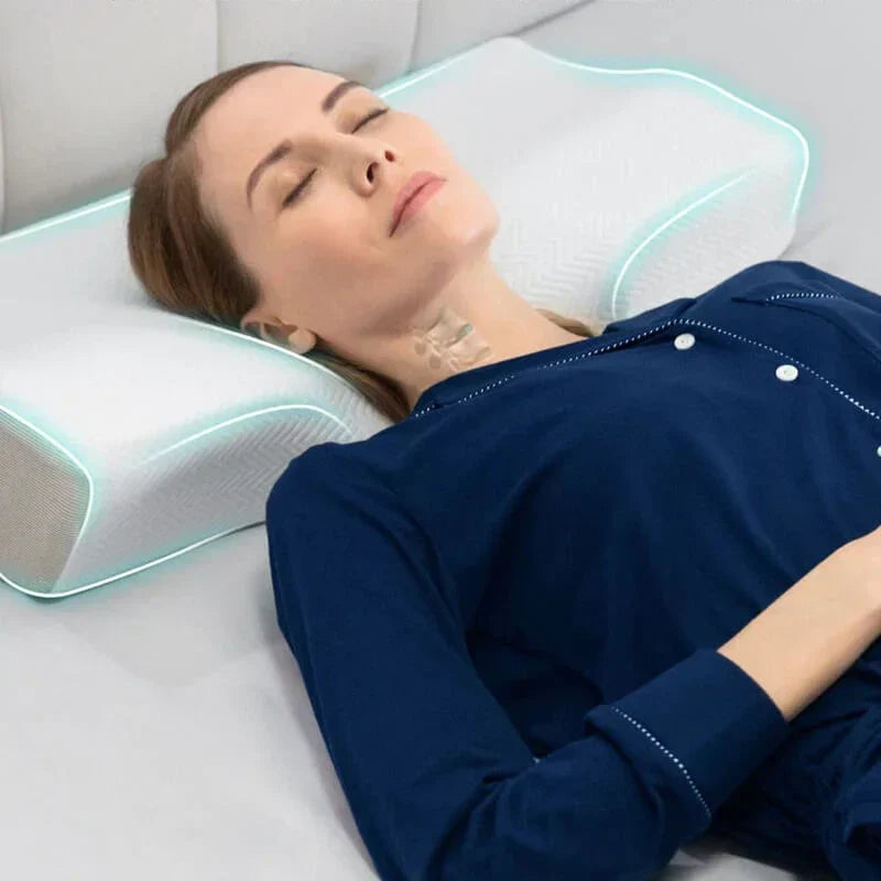 SpinaSoft™ – Oreiller Cervical Ergonomique à Mémoire de Forme