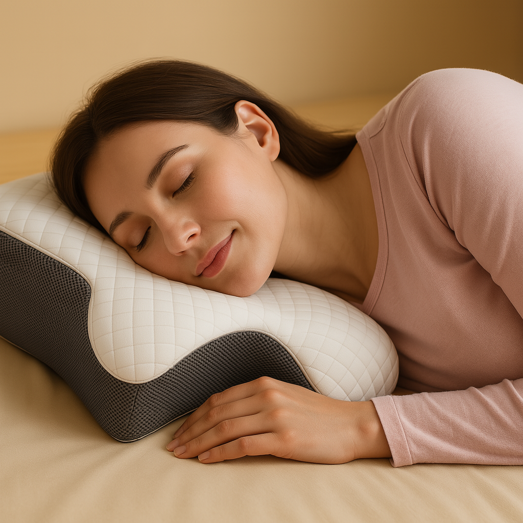 Alignova™ – Oreiller Cervical Ergonomique à Mémoire de Forme 2 en 1