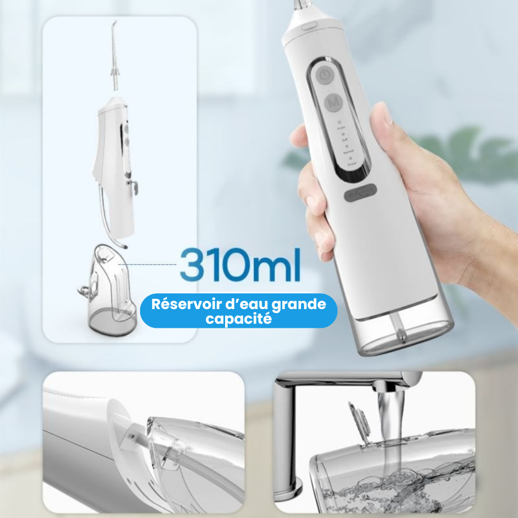 Hydrova™ – Jet Dentaire Portable IPX7 Rechargeable
