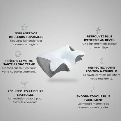 Oreiller Cervical Ergonomique - Reliora™